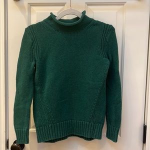 J crew roll neck sweater in forest green